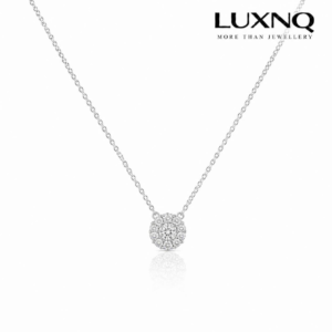LUXNQ Moissanite Halo Necklace